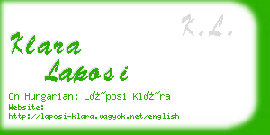 klara laposi business card